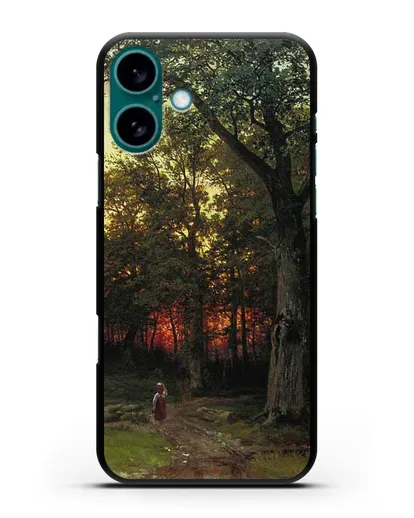 Чехол Лес вечером (Шишкин Иван) силиконовый для iPhone 16 Plus