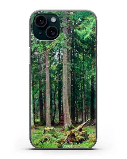 Чехол Лес в Мордвинове (Шишкин Иван) силиконовый для iPhone 15 Plus