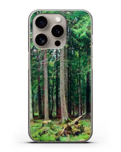 Чехол Лес в Мордвинове (Шишкин Иван) силиконовый для iPhone 15 Pro