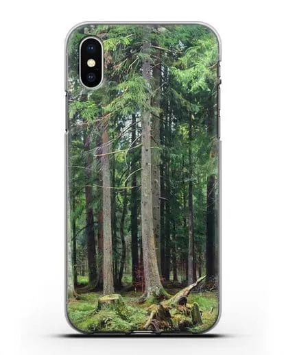 Чехол Лес в Мордвинове (Шишкин Иван) силиконовый для iPhone X