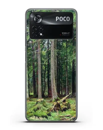 Чехол Лес в Мордвинове (Шишкин Иван) силиконовый для Xiaomi Poco X4 Pro