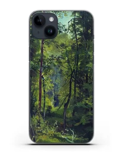 Чехол Лес. Этюд (Шишкин Иван) силиконовый для iPhone 14 Plus