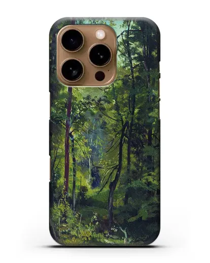 Чехол Лес. Этюд (Шишкин Иван) силиконовый для iPhone 16 Pro