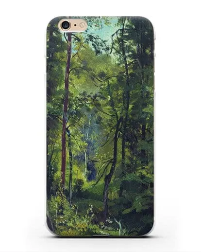 Чехол Лес. Этюд (Шишкин Иван) силиконовый для iPhone 6 Plus
