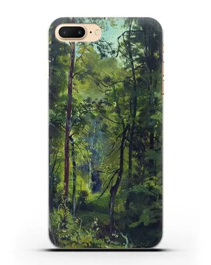 Чехол Лес. Этюд (Шишкин Иван) силиконовый для iPhone 7 Plus