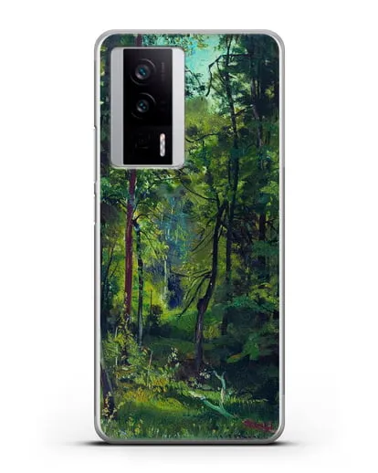 Чехол Лес. Этюд (Шишкин Иван) силиконовый для Xiaomi Poco F5 Pro