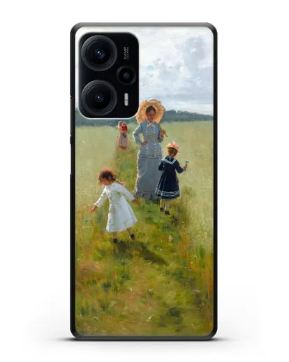 Чехол На меже. В.А.Репина с детьми идёт по меже (Репин Илья) силиконовый для Xiaomi Poco F5