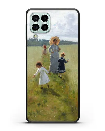 Чехол На меже. В.А.Репина с детьми идёт по меже (Репин Илья) силиконовый для Samsung Galaxy M53 [SM-M536]