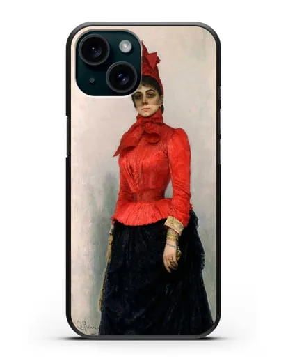 Чехол Портрет баронессы В.И.Икскуль фон Гильденбандт (Репин Илья) силиконовый для iPhone 15