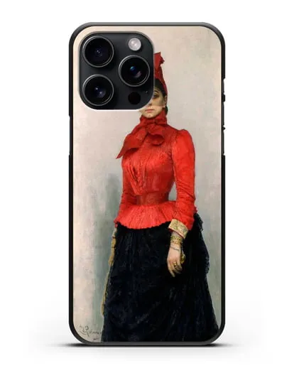 Чехол Портрет баронессы В.И.Икскуль фон Гильденбандт (Репин Илья) силиконовый для iPhone 15 Pro Max