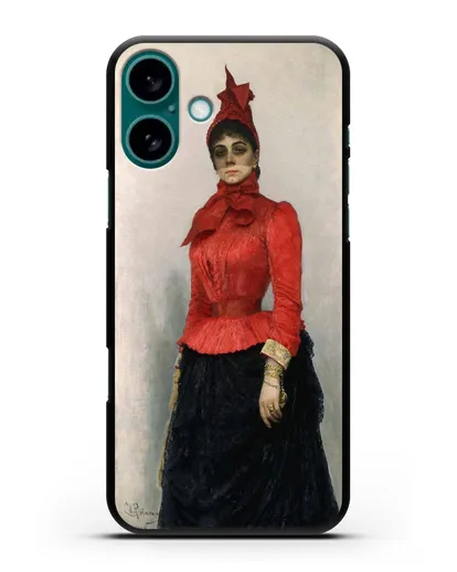 Чехол Портрет баронессы В.И.Икскуль фон Гильденбандт (Репин Илья) силиконовый для iPhone 16 Plus