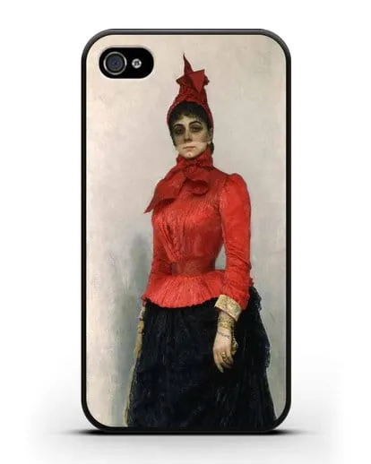 Чехол Портрет баронессы В.И.Икскуль фон Гильденбандт (Репин Илья) силиконовый для iPhone 4/4s