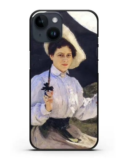 Чехол На солнце. Портрет Н.И.Репиной, дочери художника (Репин Илья) силиконовый для iPhone 14