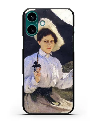 Чехол На солнце. Портрет Н.И.Репиной, дочери художника (Репин Илья) силиконовый для iPhone 16 Plus