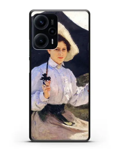 Чехол На солнце. Портрет Н.И.Репиной, дочери художника (Репин Илья) силиконовый для Xiaomi Poco F5