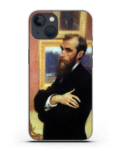 Чехол Портрет П. М. Третьякова (Репин Илья) силиконовый для iPhone 13 Mini