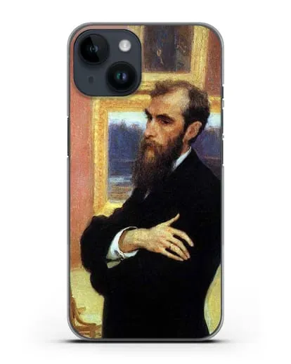 Чехол Портрет П. М. Третьякова (Репин Илья) силиконовый для iPhone 14
