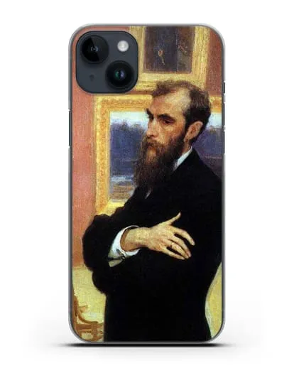 Чехол Портрет П. М. Третьякова (Репин Илья) силиконовый для iPhone 14 Plus