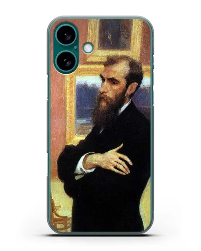 Чехол Портрет П. М. Третьякова (Репин Илья) силиконовый для iPhone 16 Plus