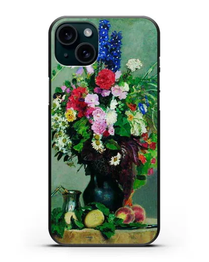 Чехол Букет цветов (Репин Илья) силиконовый для iPhone 15 Plus
