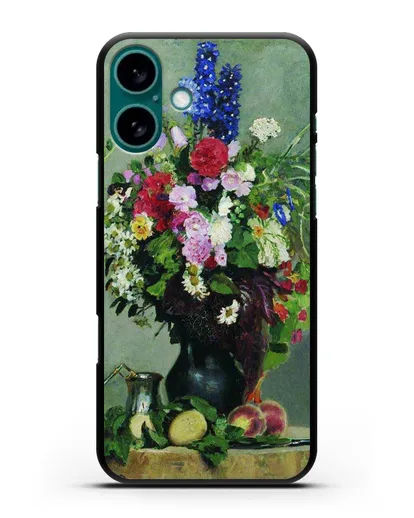 Чехол Букет цветов (Репин Илья) силиконовый для iPhone 16 Plus