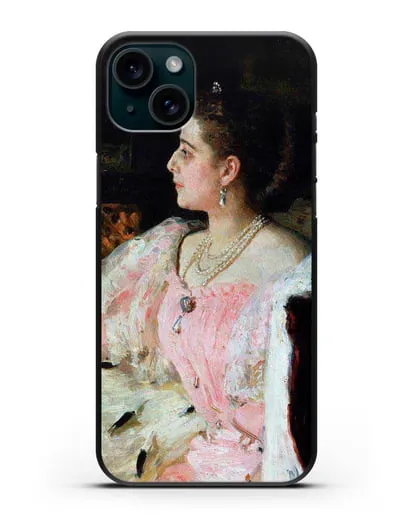 Чехол Портрет графини Н. П. Головиной (Репин Илья) силиконовый для iPhone 15 Plus