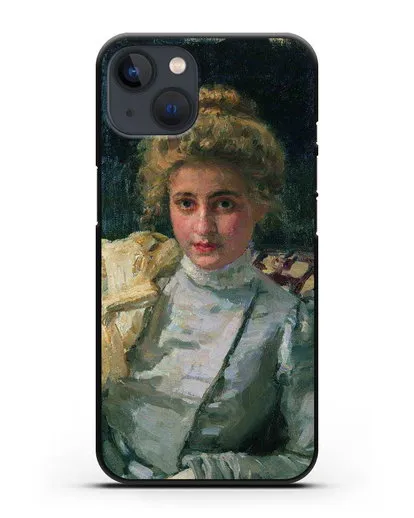 Чехол Блондинка (Портрет Ольги Тевяшевой) (Репин Илья) силиконовый для iPhone 13