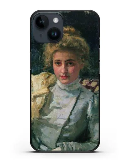 Чехол Блондинка (Портрет Ольги Тевяшевой) (Репин Илья) силиконовый для iPhone 14