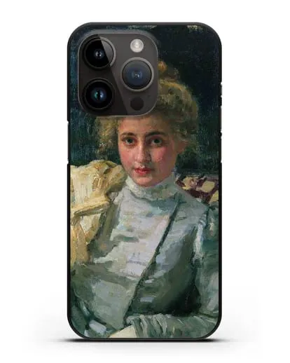 Чехол Блондинка (Портрет Ольги Тевяшевой) (Репин Илья) силиконовый для iPhone 14 Pro
