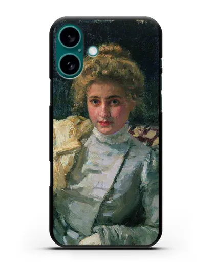 Чехол Блондинка (Портрет Ольги Тевяшевой) (Репин Илья) силиконовый для iPhone 16 Plus