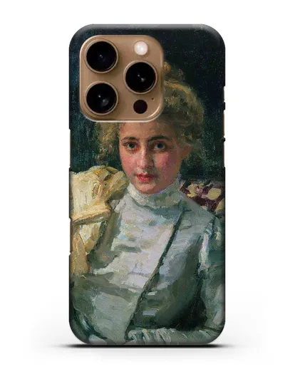 Чехол Блондинка (Портрет Ольги Тевяшевой) (Репин Илья) силиконовый для iPhone 16 Pro