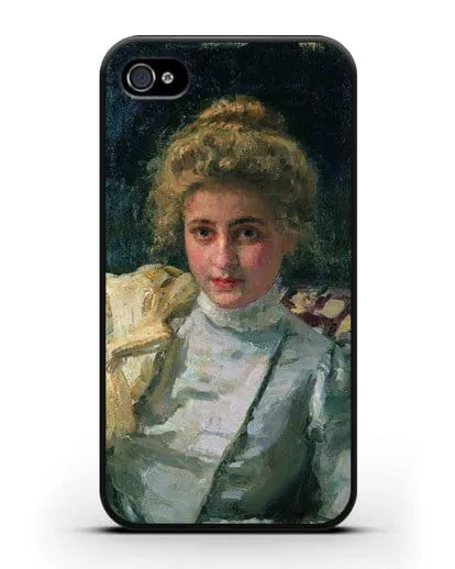 Чехол Блондинка (Портрет Ольги Тевяшевой) (Репин Илья) силиконовый для iPhone 4/4s