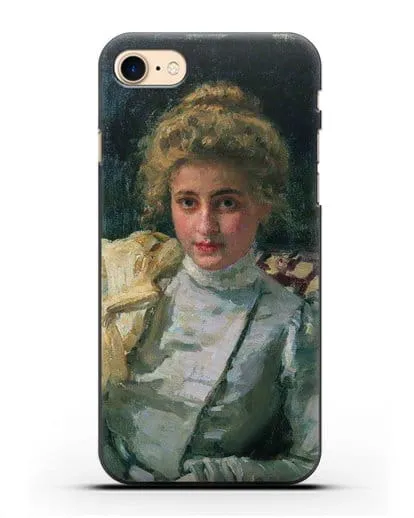 Чехол Блондинка (Портрет Ольги Тевяшевой) (Репин Илья) силиконовый для iPhone 8