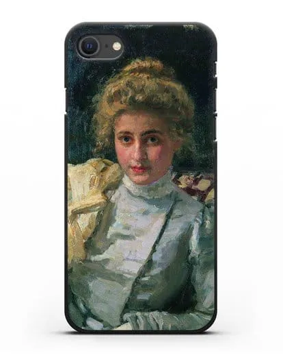 Чехол Блондинка (Портрет Ольги Тевяшевой) (Репин Илья) силиконовый для iPhone SE 2020