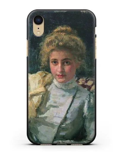 Чехол Блондинка (Портрет Ольги Тевяшевой) (Репин Илья) силиконовый для iPhone XR