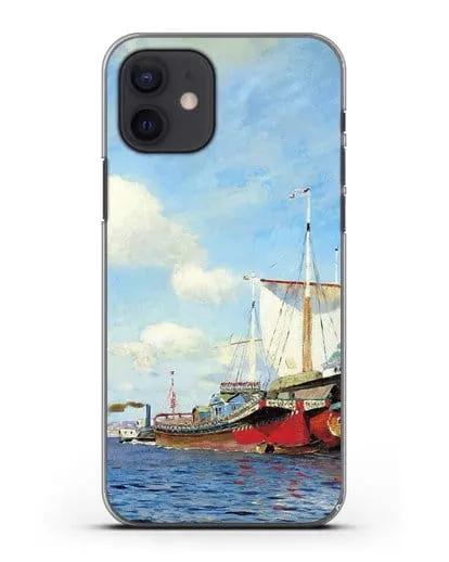 Чехол Свежий ветер. Волга (Левитан Исаак) силиконовый для iPhone 12