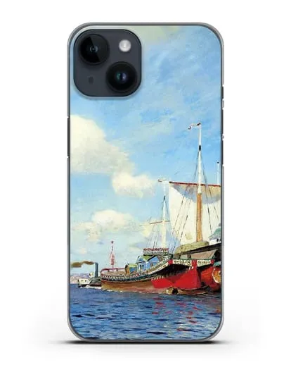 Чехол Свежий ветер. Волга (Левитан Исаак) силиконовый для iPhone 14