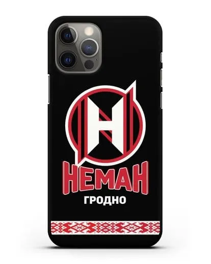 Чехол с логотипом и надписью ХК Неман Гродно силиконовый для iPhone 12 Pro