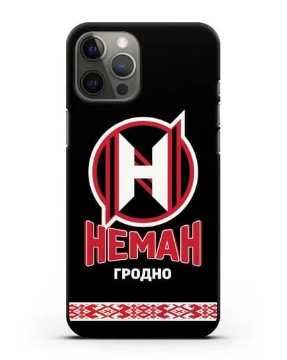 Чехол с логотипом и надписью ХК Неман Гродно силиконовый для iPhone 12 Pro Max