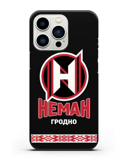 Чехол с логотипом и надписью ХК Неман Гродно силиконовый для iPhone 13 Pro