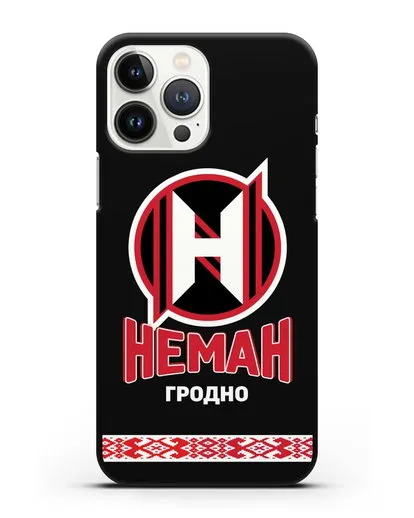 Чехол с логотипом и надписью ХК Неман Гродно силиконовый для iPhone 13 Pro Max