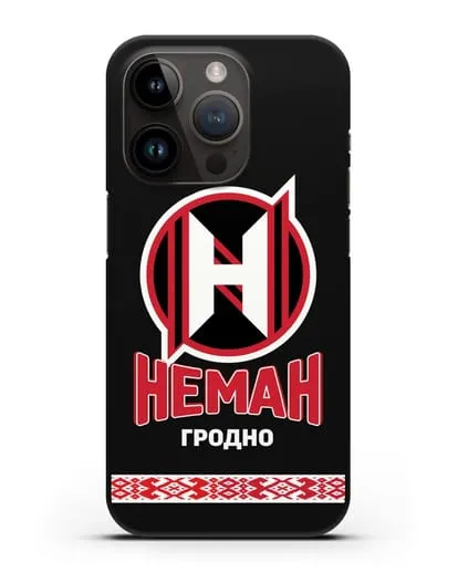Чехол с логотипом и надписью ХК Неман Гродно силиконовый для iPhone 14 Pro