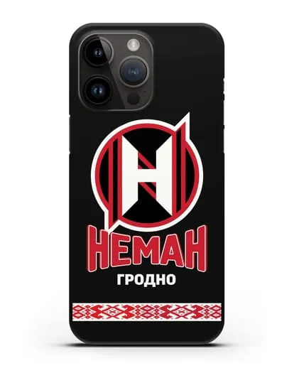 Чехол с логотипом и надписью ХК Неман Гродно силиконовый для iPhone 14 Pro Max