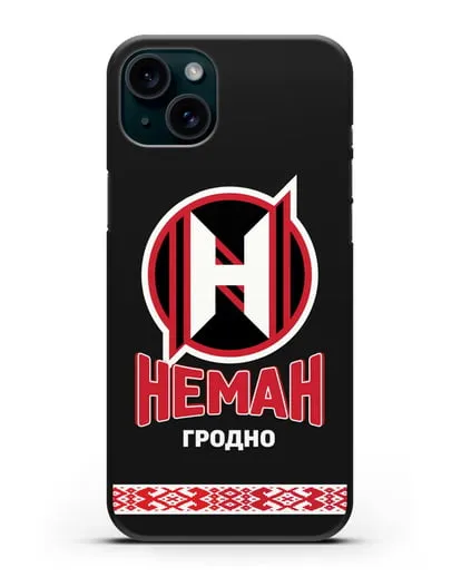 Чехол с логотипом и надписью ХК Неман Гродно силиконовый для iPhone 15 Plus