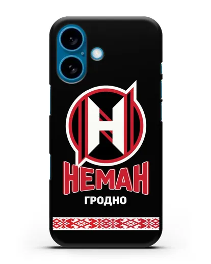 Чехол с логотипом и надписью ХК Неман Гродно силиконовый для iPhone 16