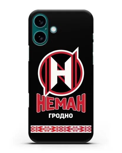 Чехол с логотипом и надписью ХК Неман Гродно силиконовый для iPhone 16 Plus