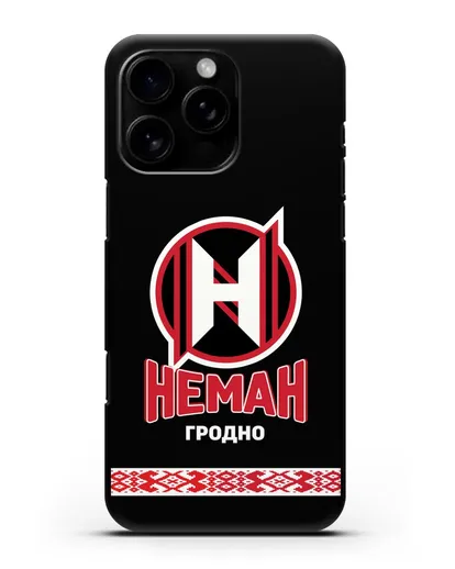 Чехол с логотипом и надписью ХК Неман Гродно силиконовый для iPhone 16 Pro Max