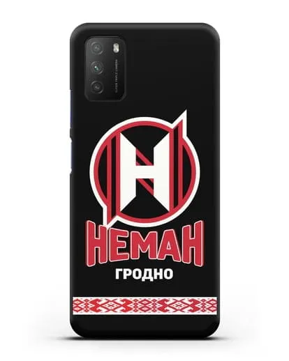Чехол с логотипом и надписью ХК Неман Гродно силиконовый для Xiaomi Poco M3