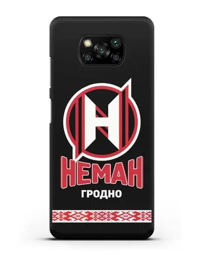 Чехол с логотипом и надписью ХК Неман Гродно силиконовый для Xiaomi Poco X3