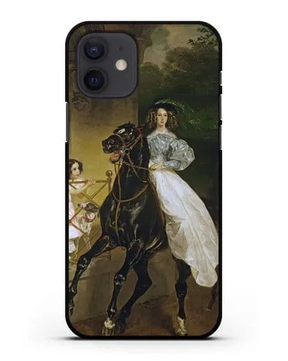 Чехол Всадница (Брюллов Карл) силиконовый для iPhone 12